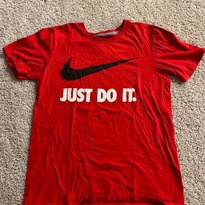 Red Nike shirt